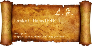 Laskai Hannibál névjegykártya